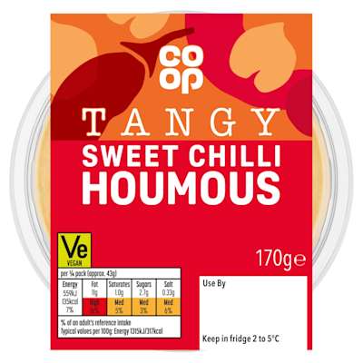 Co-op Tangy Sweet Chilli Houmous 170g Co-op Tangy Sweet Chilli Houmous 170g