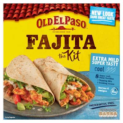 Old El Paso Extra Mild Fajita Kit 476g Old El Paso Extra Mild Fajita Kit 476g