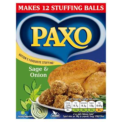 Paxo Onion and Sage Stuffing 170g Paxo Onion and Sage Stuffing 170g