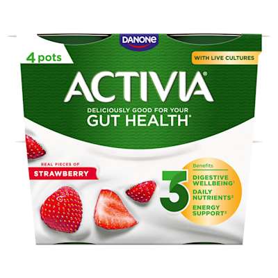 Danone Activia Strawberry 4 x 115g Danone Activia Strawberry 4 x 115g
