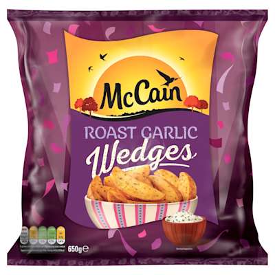 McCain Garlic Potato Wedges 650g McCain Garlic Potato Wedges 650g