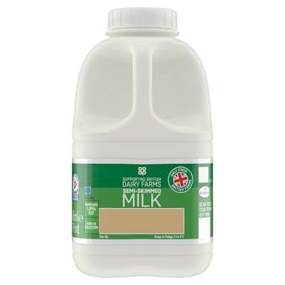 Co-op 1 Pint Fresh Semi-skimmed Milk 568ml Co-op 1 Pint Fresh Semi-skimmed Milk 568ml