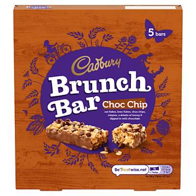 Cadbury Brunch Bar Choc Chip 5 Pack 160g Cadbury Brunch Bar Choc Chip 5 Pack 160g