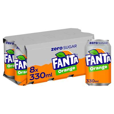 Fanta Orange Zero 8x330ml Fanta Orange Zero 8x330ml