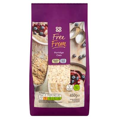 Co-op Free From Porridge Oats 450g - Gluten and Milk Free Co-op Free From Porridge Oats 450g - Gluten and Milk Free