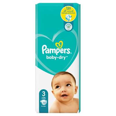 Pampers Baby Dry Essential Pack Size 3 Midi 50s Pampers Baby Dry Essential Pack Size 3 Midi 50s