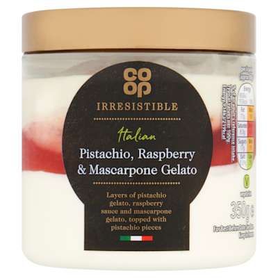 Co-op Irresistible Pistachio Gelato 350g Co-op Irresistible Pistachio Gelato 350g