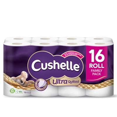 Cushelle Ultra Quilted White Toilet Tissue 16 Roll Cushelle Ultra Quilted White Toilet Tissue 16 Roll