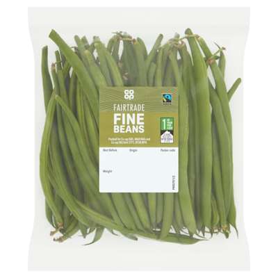 Co-op Fairtrade Trimmed Fine Beans 300g Co-op Fairtrade Trimmed Fine Beans 300g