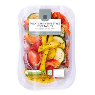Co-op Mediterranean Vegetable Tray 325g Co-op Mediterranean Vegetable Tray 325g