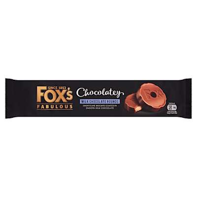 Fox's Chocolatey Milk Chocolate Rounds 130g Fox's Chocolatey Milk Chocolate Rounds 130g