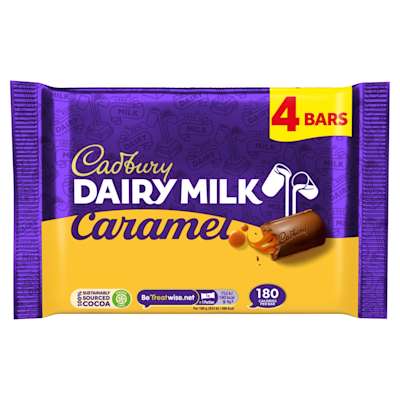 Cadbury Dairy Milk Caramel 4pk 148g Cadbury Dairy Milk Caramel 4pk 148g