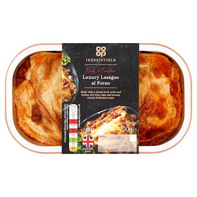 Co-op Irresistible Luxury Lasagne Al Forno 700g Co-op Irresistible Luxury Lasagne Al Forno 700g