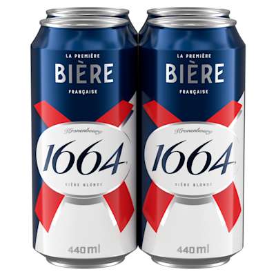 Kronenbourg 1664 Biere Beer Lager 4x440ml Cans Kronenbourg 1664 Biere Beer Lager 4x440ml Cans