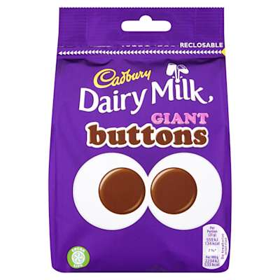 Cadbury Dairy Milk Giant Buttons 119g Cadbury Dairy Milk Giant Buttons 119g