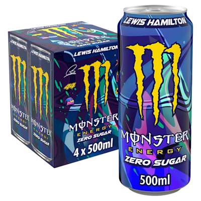Monster Lewis Hamilton Zero Sugar 4 x 500ml Monster Lewis Hamilton Zero Sugar 4 x 500ml