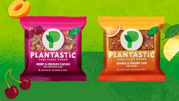 plant-based cake and flapjack bars from Plantastic