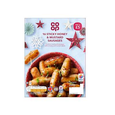 Co-op Sticky Honey & Mustard Sausages 268g Co-op Sticky Honey & Mustard Sausages 268g