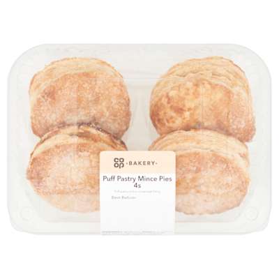 Co-op Puff Pastry Mince Pies 4pk Co-op Puff Pastry Mince Pies 4pk