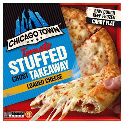 Chicago Town Stuffed Crust Takeaway Cheese Pizza 630g Chicago Town Stuffed Crust Takeaway Cheese Pizza 630g