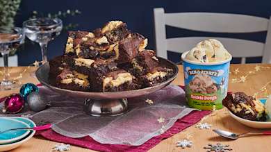 Mince Pie Brownies with Ben & Jerry’s