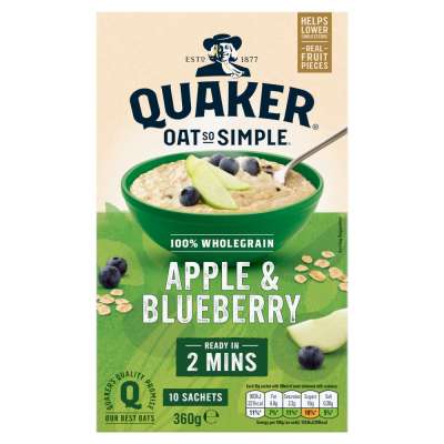 Quaker Oat So Simple Apple and Blueberry 10x36g