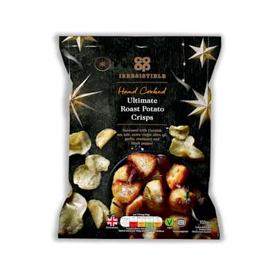 Co-op Irresistible Ultimate Roast Potato Hand Cooked Crisps 150g Co-op Irresistible Ultimate Roast Potato Hand Cooked Crisps 150g