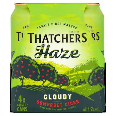 Thatchers Somerset Haze Cans 4x440ml Thatchers Somerset Haze Cans 4x440ml