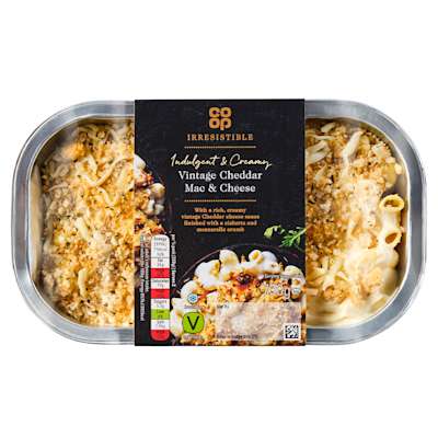 Co-op Irresistible Indulgent & Creamy Vintage Cheddar Mac & Cheese 700g Co-op Irresistible Indulgent & Creamy Vintage Cheddar Mac & Cheese 700g