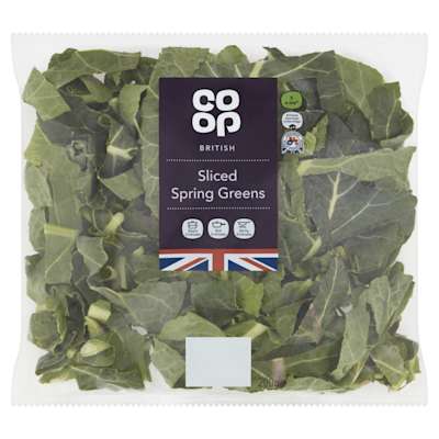 Co-op Sliced Spring Greens 200g Co-op Sliced Spring Greens 200g