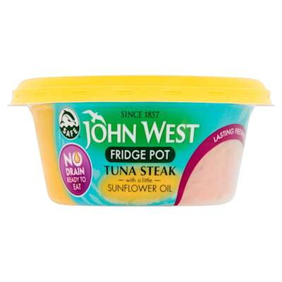 John West No Drain Fridge Pot Sunflower Oil John West No Drain Fridge Pot Sunflower Oil