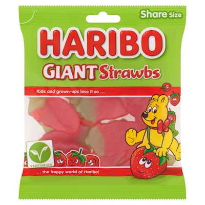 Haribo Giant Strawbs 175g Haribo Giant Strawbs 175g