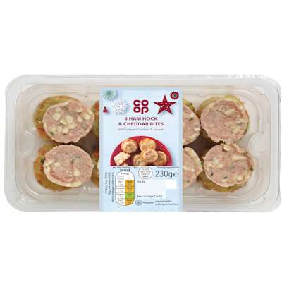 Co-op 8 Ham Hock & Cheddar Bites 230g Co-op 8 Ham Hock & Cheddar Bites 230g