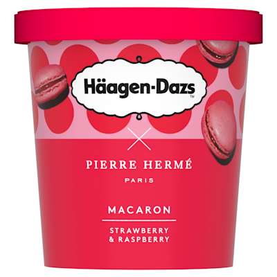 Haagen Dazs Macaron Strawberry Raspberry 420ml Haagen Dazs Macaron Strawberry Raspberry 420ml