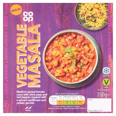 Co-op Takeaway Vegetable Masala 350g Co-op Takeaway Vegetable Masala 350g