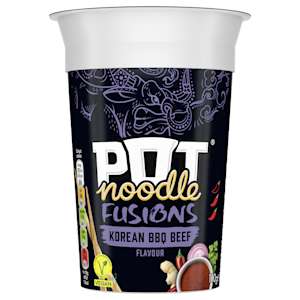 Pot Noodle Fusions Instant Snack Korean BBQ Beef 100g  Pot Noodle Fusions Instant Snack Korean BBQ Beef 100g