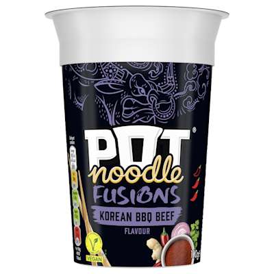 Pot Noodle Fusions Instant Snack Korean BBQ Beef 100g Pot Noodle Fusions Instant Snack Korean BBQ Beef 100g
