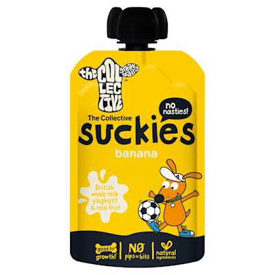 The Collective Suckies Banana Kids Yoghurt Pouch 90g The Collective Suckies Banana Kids Yoghurt Pouch 90g