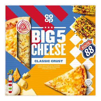 Co-op 12" Classic Crust Big Five Cheese Pizza 500g Co-op 12" Classic Crust Big Five Cheese Pizza 500g