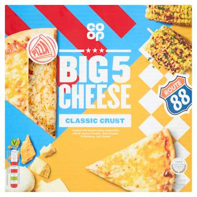 Co-op 12" Classic Crust Big Five Cheese Pizza 500g Co-op 12" Classic Crust Big Five Cheese Pizza 500g