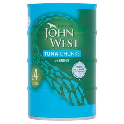 John West Tuna Chunks Brine 4 x 145g John West Tuna Chunks Brine 4 x 145g