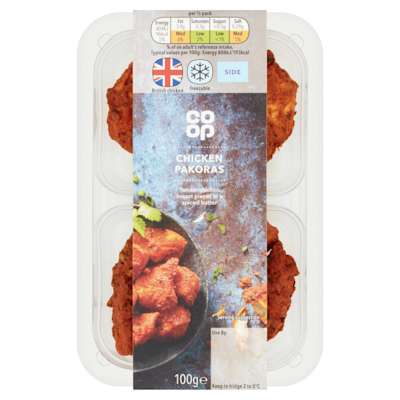 Co-op Chicken Pakoras 100g Co-op Chicken Pakoras 100g