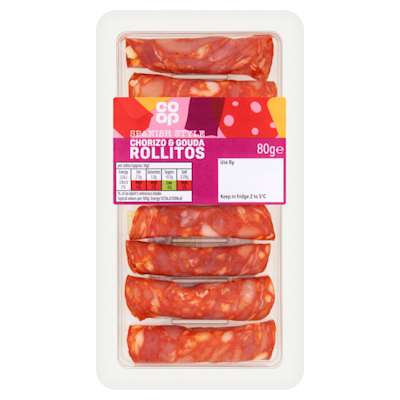 Co-op Spanish Style Chorizo & Gouda Rollitos 80g Co-op Spanish Style Chorizo & Gouda Rollitos 80g