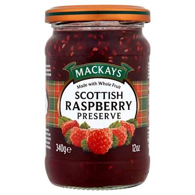 Mackays Scottish Raspberry Preserve 340g Mackays Scottish Raspberry Preserve 340g