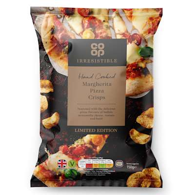 Co-op Irresistible Margherita Pizza Crisps 150g Co-op Irresistible Margherita Pizza Crisps 150g