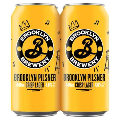 Brooklyn Pilsner Lager Beer Can 4 x 440ml Brooklyn Pilsner Lager Beer Can 4 x 440ml