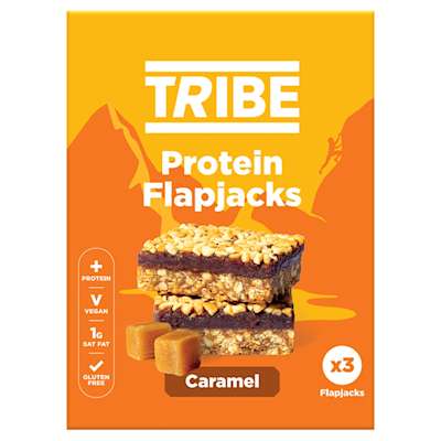 Tribe Protein Flapjacks Caramel 3 x 38g Tribe Protein Flapjacks Caramel 3 x 38g