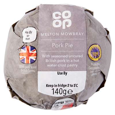 Co-op Melton Mowbray Pork Pie 140g Co-op Melton Mowbray Pork Pie 140g