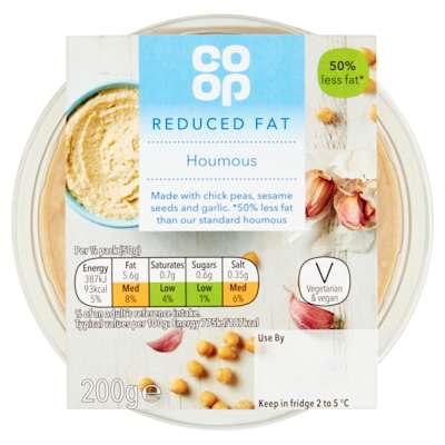 Co-op Reduced Fat Houmous 200g Co-op Reduced Fat Houmous 200g