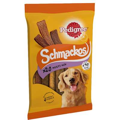Pedigree Schmackos Adult Dog Treats Meaty Multi Mix 20 Strips 144g Pedigree Schmackos Adult Dog Treats Meaty Multi Mix 20 Strips 144g
